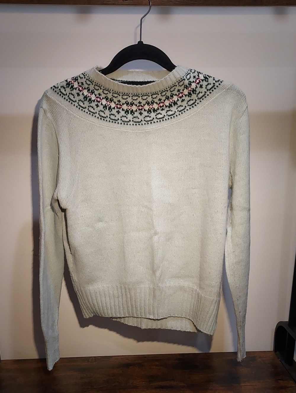 Vintage Light Green Mistletoe Sweater